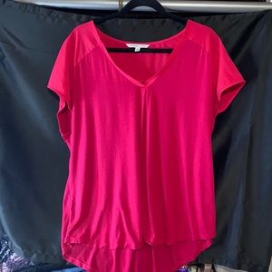 Hot pink flow blouse